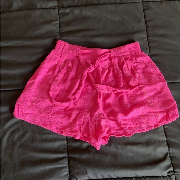 Pink and Gold Flowy Shorts - Picture 1 of 6
